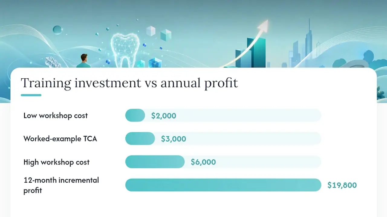 Clear aligner training ROI payback timeline