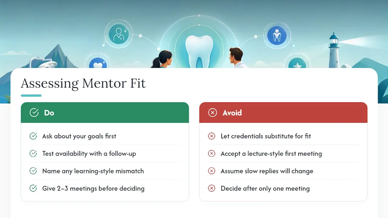 How to Tell If a Mentor Is Actually a Good Fit — overview diagram