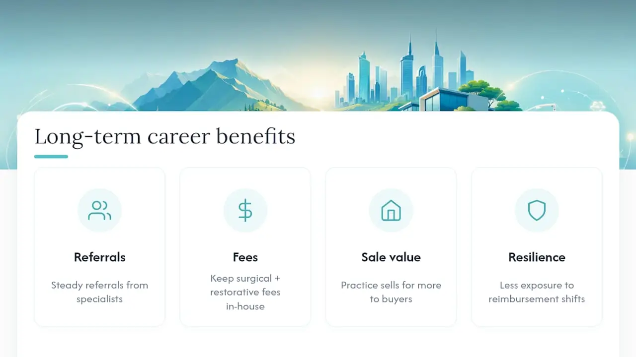 Long-Term Career Benefits That Don't Show Up in Month One — overview diagram