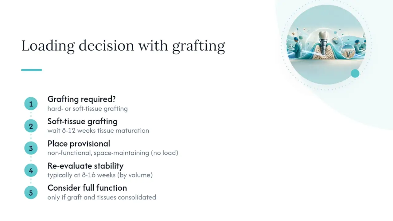 Grafting and provisional loading timeline