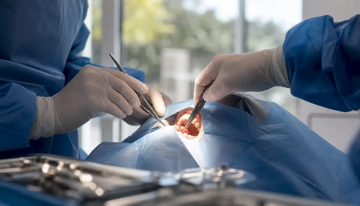 Hands collaborating on soft tissue management